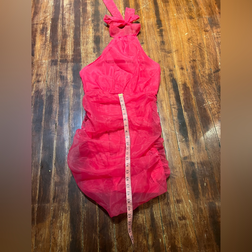 ASOS CLUB LONDON Vibrant Mini Red Halter Dress - Picture 10 of 10